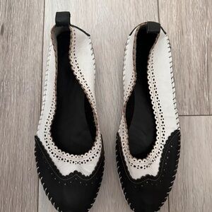 MIA Two-Tone Black and White Loafers